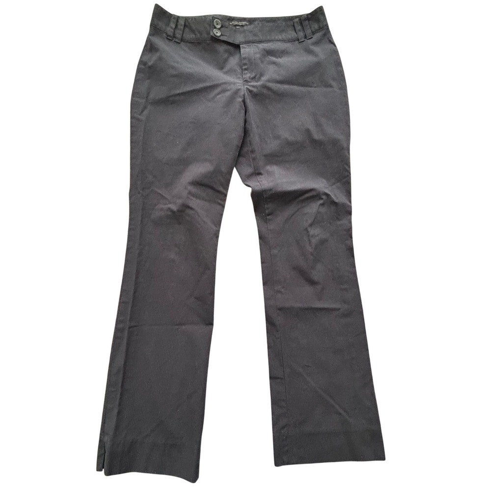 Banana Republic Contoured Fit Pinstripe Stretch Dress Pants Size 8S Petite Black